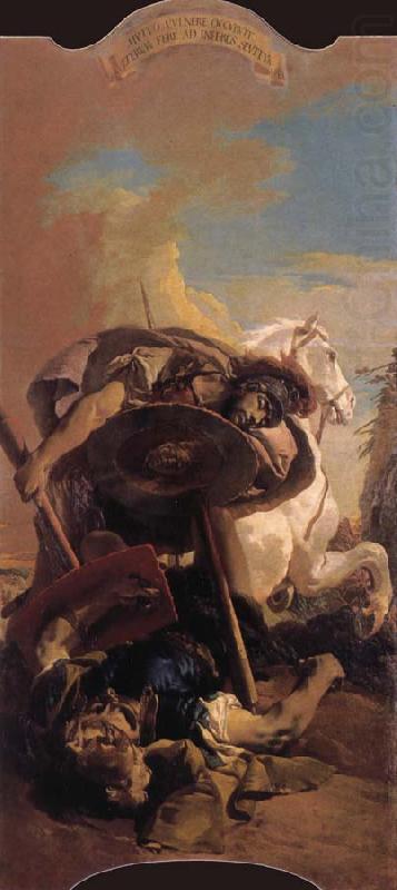 Giovanni Battista Tiepolo The death of t he consul Brutus in single combat with aruns oil painting picture
